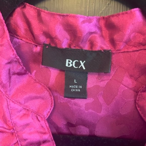 BCX Raspberry ruffle top size Large - Picture 5 of 7